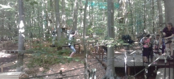 Die jungen Tänzer zeigten im Kletterpark großes Geschick. Himmi